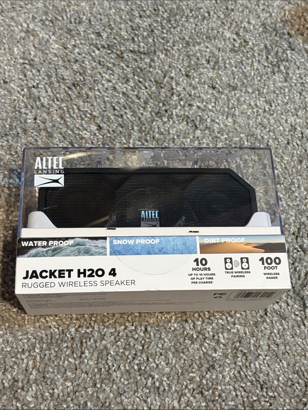 🖤Altec Lansing Jacket H2O 4 Rugged Wireless Speaker - Black